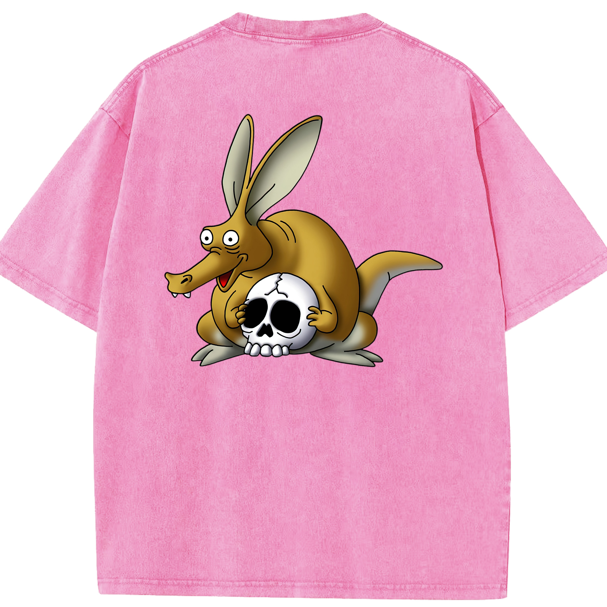（画像用） ドラゴンクエスト Doragon Kuesuto Dragon Quest 綿100% ヴィンテージ風 半袖Tシャツ（背面プリント）
